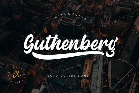Guthenberg Bold Script Font Creatype Studio 