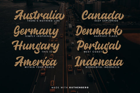 Guthenberg Bold Script Font Creatype Studio 