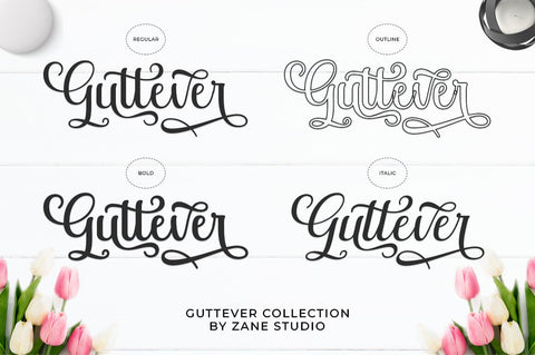 Guttever Font Zane Studio55 