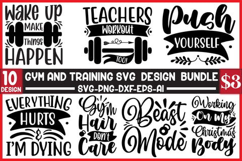 Gym and Training SVG Design SVG SVGista 