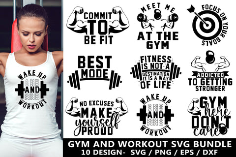 Gym SVG Bundle, Women Workout Shirt SVG, Gym Shirt Svg, Workout