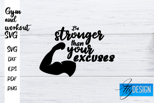 Gym and Workout SVG | Gym Quotes SVG | Workout Quotes SVG SVG Fly Design 