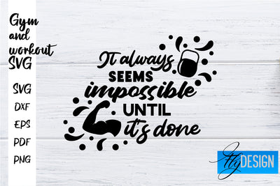 Gym and Workout SVG | Gym Quotes SVG | Workout Quotes SVG SVG Fly Design 