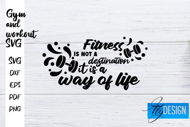 Gym and Workout SVG | Gym Quotes SVG | Workout Quotes SVG SVG Fly Design 