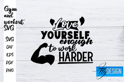 Gym and Workout SVG | Gym Quotes SVG | Workout Quotes SVG SVG Fly Design 