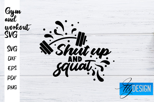 Gym and Workout SVG | Gym Quotes SVG | Workout Quotes SVG SVG Fly Design 