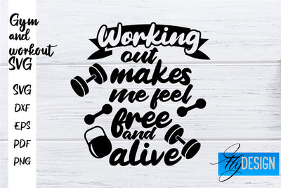 Gym and Workout SVG | Gym Quotes SVG | Workout Quotes SVG SVG Fly Design 