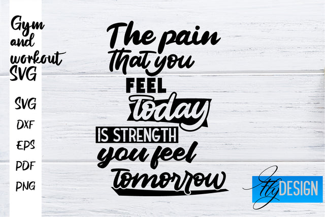 Gym and Workout SVG | Gym Quotes SVG | Workout Quotes SVG SVG Fly Design 