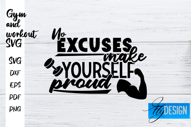 Gym and Workout SVG | Gym Quotes SVG | Workout Quotes SVG SVG Fly Design 