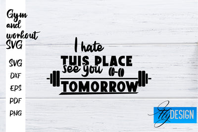 Gym and Workout SVG | Gym Quotes SVG | Workout Quotes SVG SVG Fly Design 