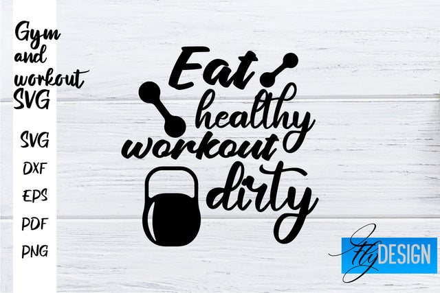 Gym and Workout SVG | Gym Quotes SVG | Workout Quotes SVG SVG Fly Design 