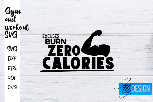 Gym and Workout SVG | Gym Quotes SVG | Workout Quotes SVG SVG Fly Design 