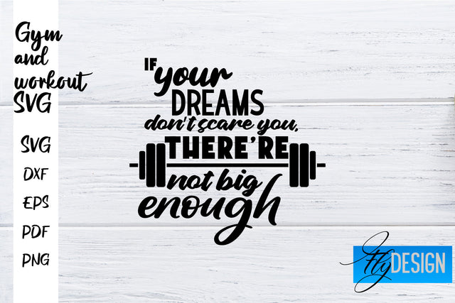 Gym and Workout SVG | Gym Quotes SVG | Workout Quotes SVG SVG Fly Design 
