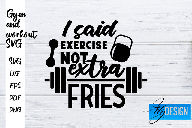 Gym and Workout SVG | Gym Quotes SVG | Workout Quotes SVG SVG Fly Design 