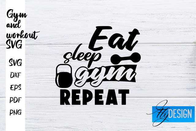 Gym and Workout SVG | Gym Quotes SVG | Workout Quotes SVG SVG Fly Design 