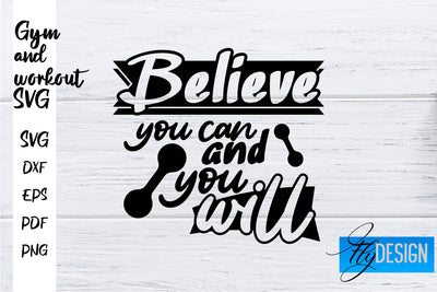 Gym and Workout SVG | Gym Quotes SVG | Workout Quotes SVG SVG Fly Design 