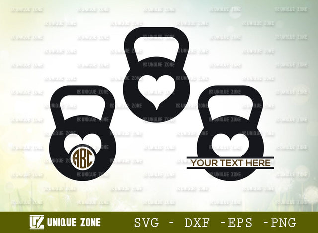 Gym Equipment Monogram Svg Cut File, Fitness Svg, Dumbbell Svg, Barbell Svg, Bodybuilding Equipment Svg, Gym Svg, Weights Svg, Kettlebell Svg, Workout Svg, Exercise Svg, SVG Unique Zone 