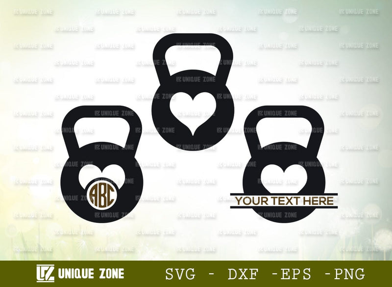 Gym Equipment Monogram Svg Cut File, Fitness Svg, Dumbbell Svg, Barbell Svg, Bodybuilding Equipment Svg, Gym Svg, Weights Svg, Kettlebell Svg, Workout Svg, Exercise Svg, SVG Unique Zone 