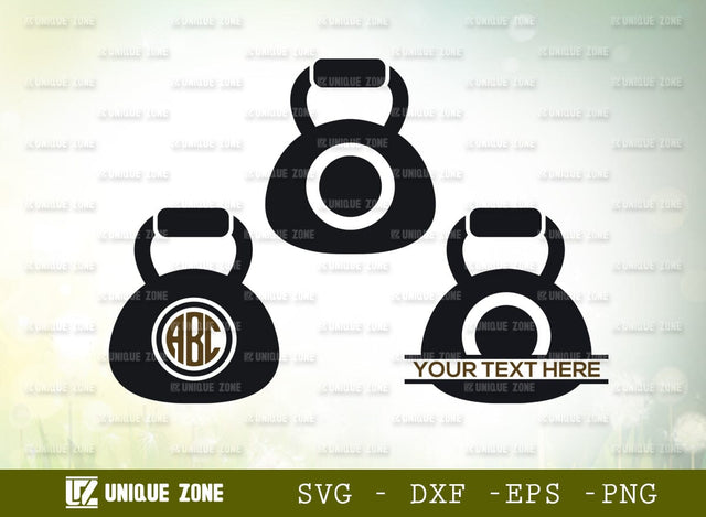 Gym Equipment Monogram Svg Cut File, Fitness Svg, Dumbbell Svg, Barbell Svg, Bodybuilding Equipment Svg, Gym Svg, Weights Svg, Kettlebell Svg, Workout Svg, Exercise Svg, SVG Unique Zone 