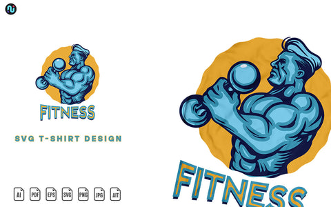 Gym Fitness SVG T-Shirt Design SVG naemmiah021 