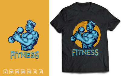 Gym Fitness SVG T-Shirt Design SVG naemmiah021 