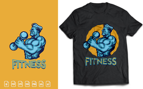 Gym Fitness SVG T-Shirt Design SVG naemmiah021 