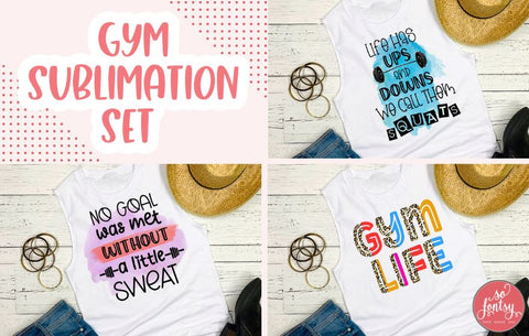 Gym Life Printable Design Set SVG So Fontsy Design Shop 