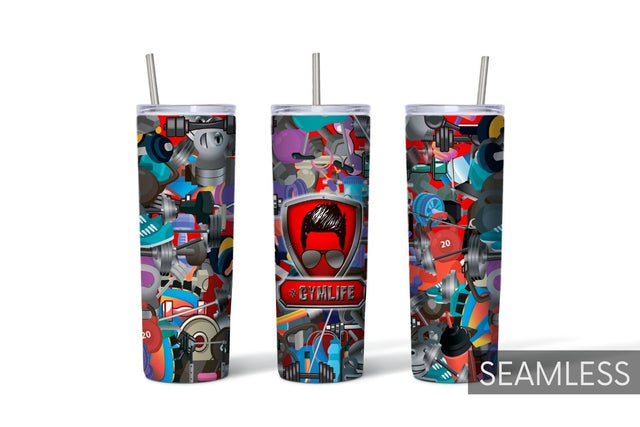 Gym Man Tumbler Sublimation Sublimation SvgOcean 