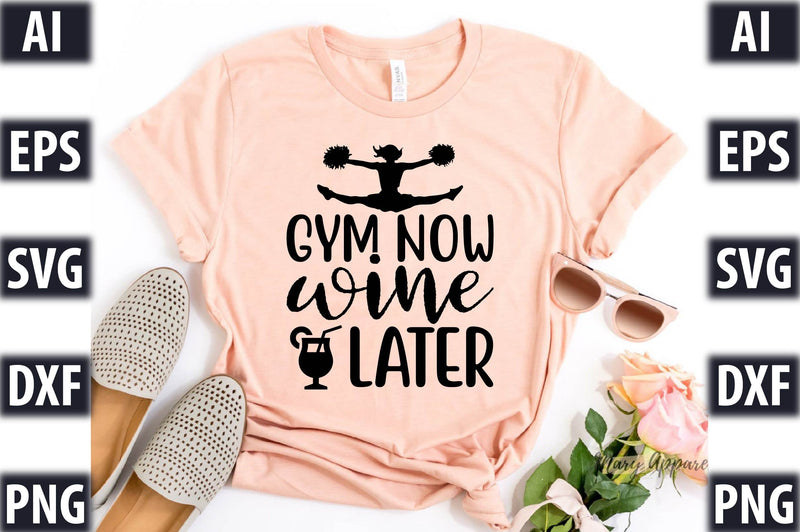 Gym now wine later SVG SVGista 
