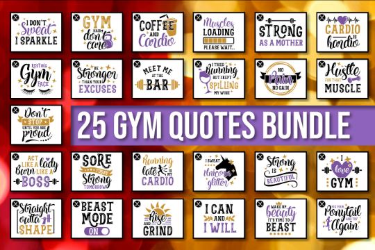 Gym Quotes SVG Bundle, Barbell svg, workout svg, sport svg, motivational quotes svg, muscles svg, fintess svg, exercise svg,cricut svg files SVG James 