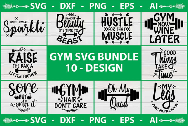 Gym Quotes SVG Bundle SVG shah alam 