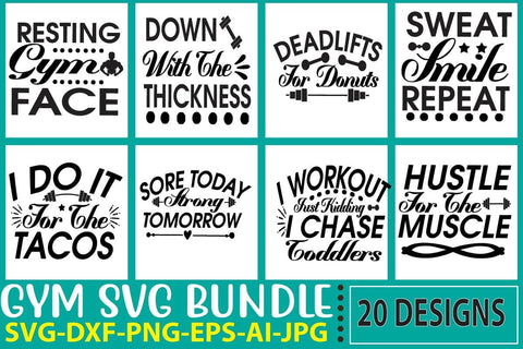 Gym SGV Bundle SVG Syaman 
