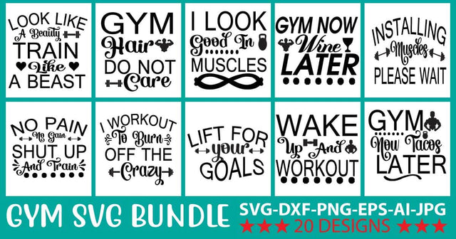 Gym SGV Bundle SVG Syaman 