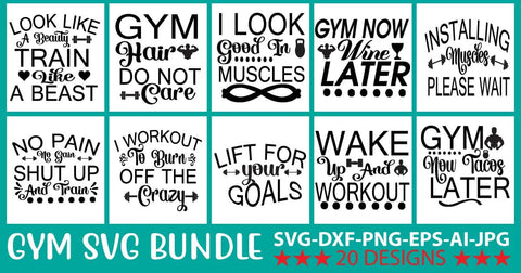 Gym SGV Bundle SVG Syaman 