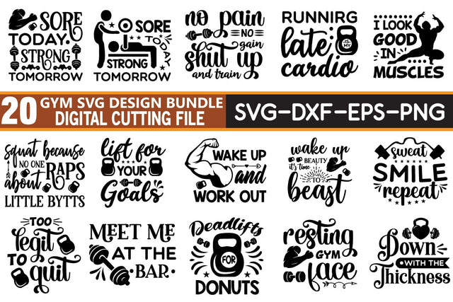 gym svg bundle cut file SVG buydesign 