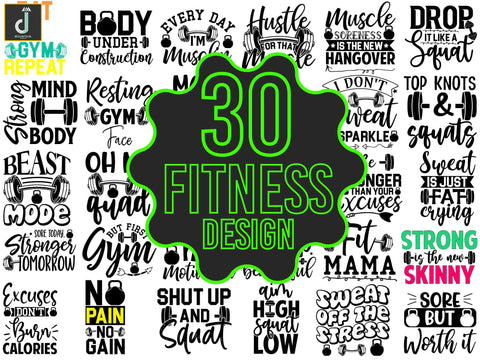 Gym svg bundle design SVG Alihossainbd 