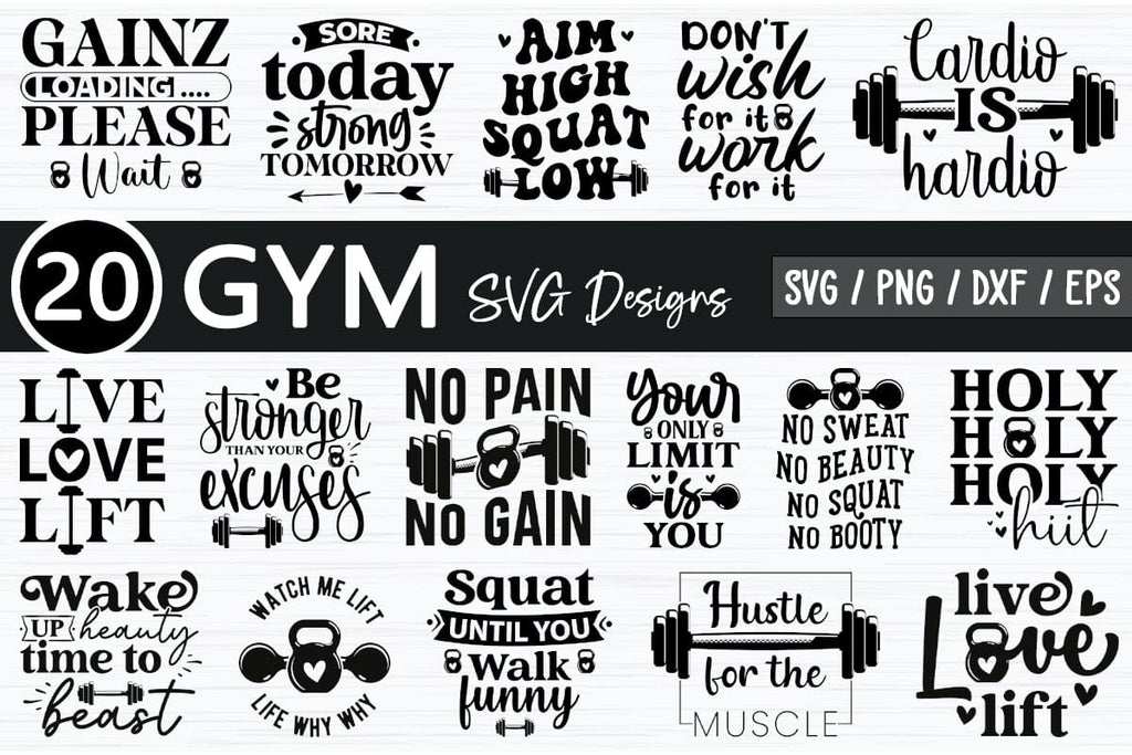 GYM SVG Bundle - So Fontsy