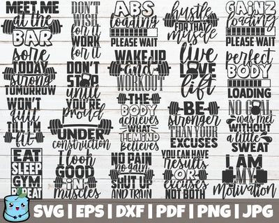 Gym SVG Bundle SVG MintyMarshmallows 