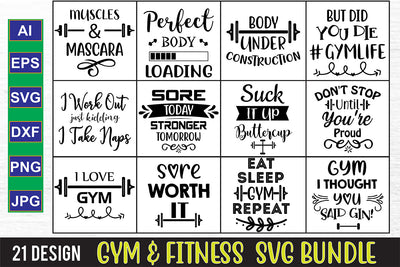Gym SVG Bundle SVG nirmal108roy 