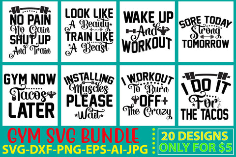 Gym Svg Bundle SVG Syaman 