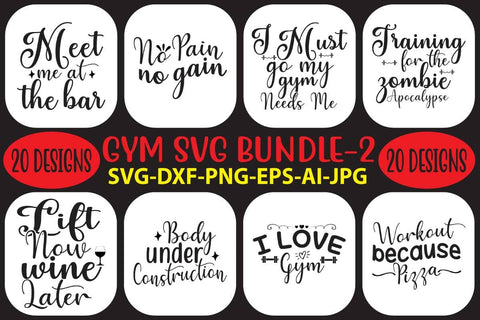 Gym SVG Bundle SVG Syaman 