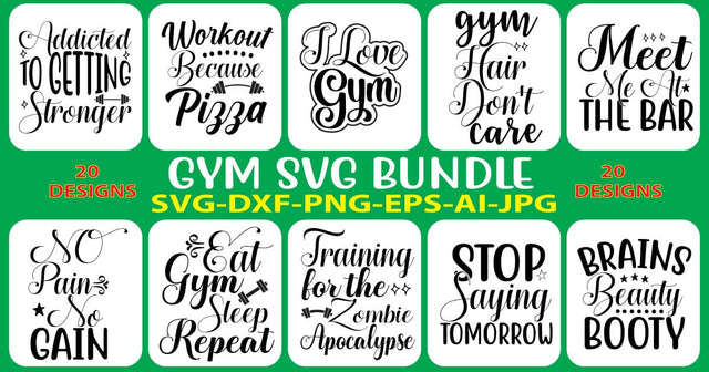 Gym SVG Bundle SVG Syaman 