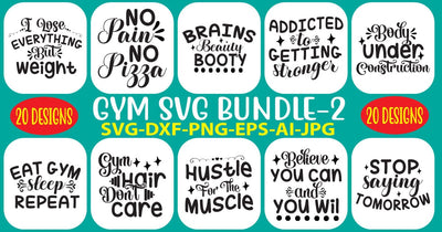 Gym SVG Bundle SVG Syaman 