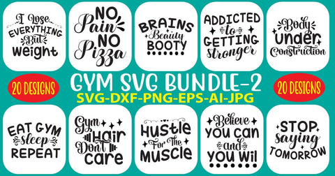 Gym SVG Bundle SVG Syaman 