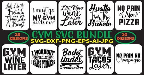 Gym SVG Bundle SVG Syaman 