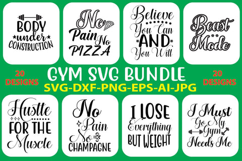 Gym SVG Bundle SVG Syaman 