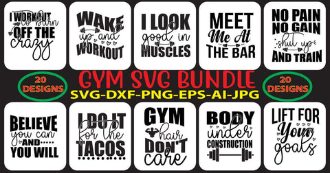 Gym SVG Bundle SVG Syaman 