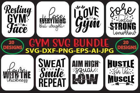 Gym SVG Bundle SVG Syaman 