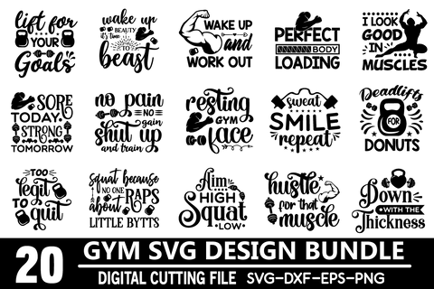gym svg bundle vol 3 SVG buydesign 