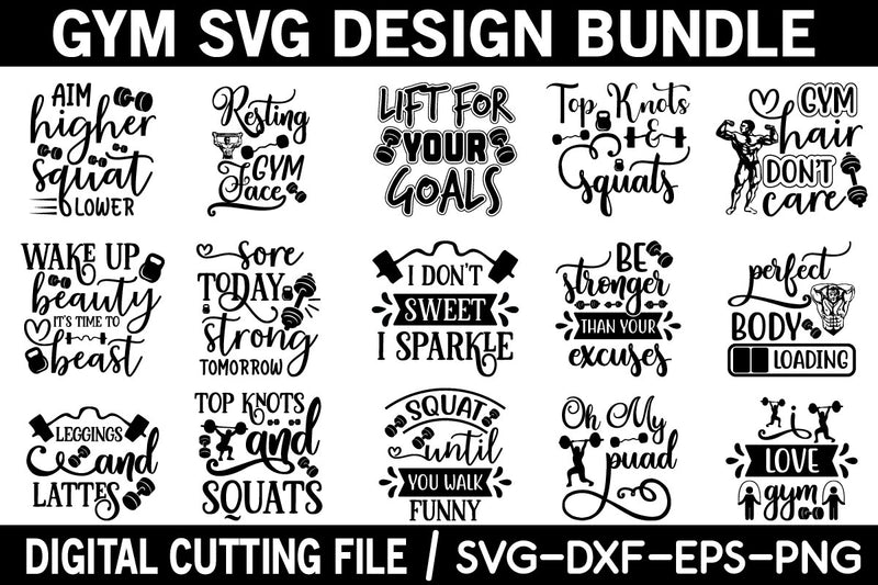 gym svg bundle vol 4 SVG buydesign 